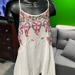 Paper Crane Spaghetti Strap Geometric Boho Top